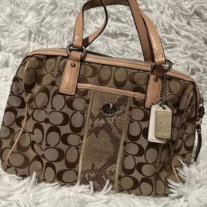 Coach Signature Tan Shoulder Bag